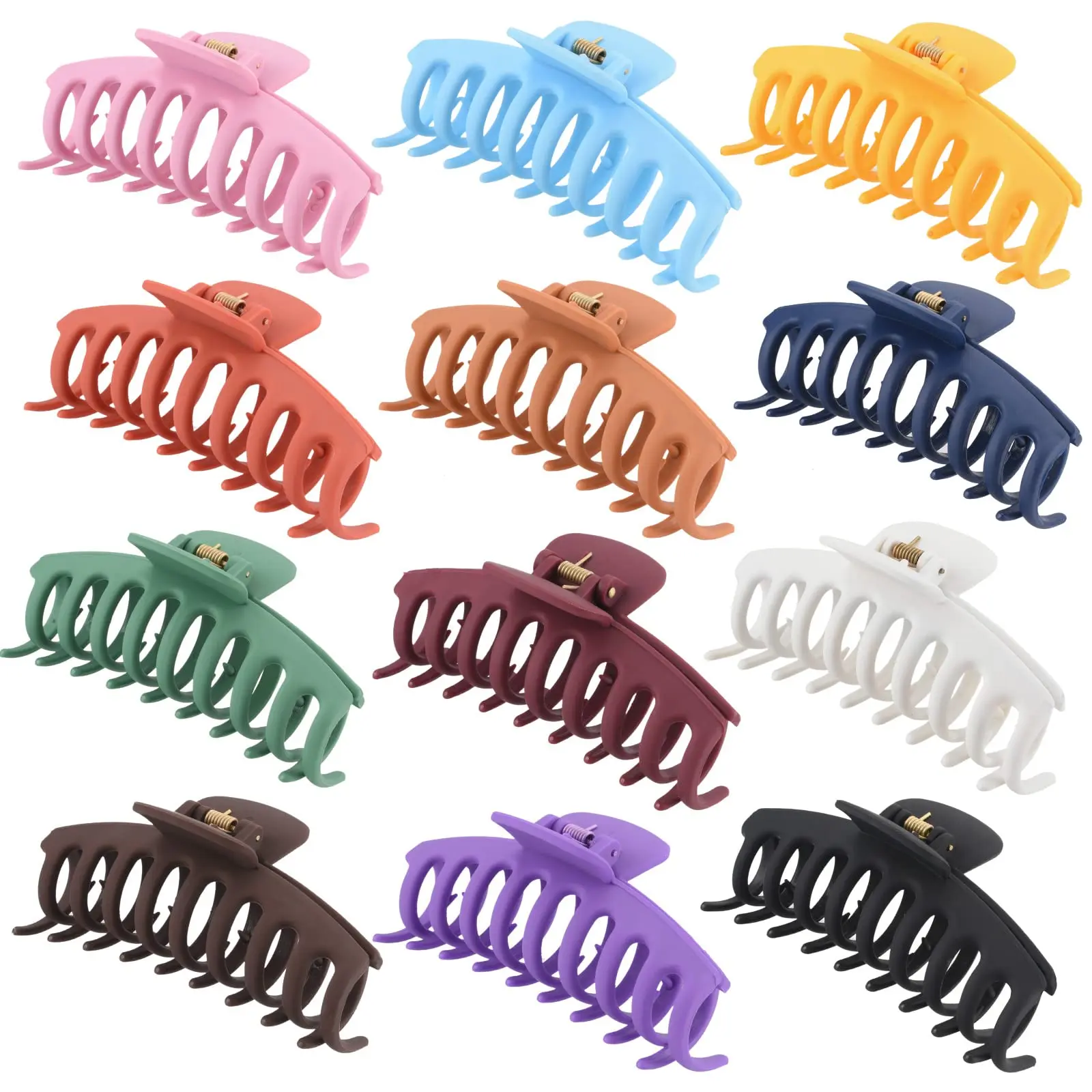4.1 Inch Large Hair Claw Clips 12 Colors Big Hair Clips For Thick Hair