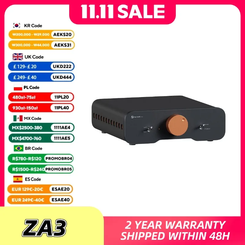 Fosi Audio ZA3 ステレオパワーアンプ Fosi Audio ZA3 Balanced Stereo Amplifier Mono Amp