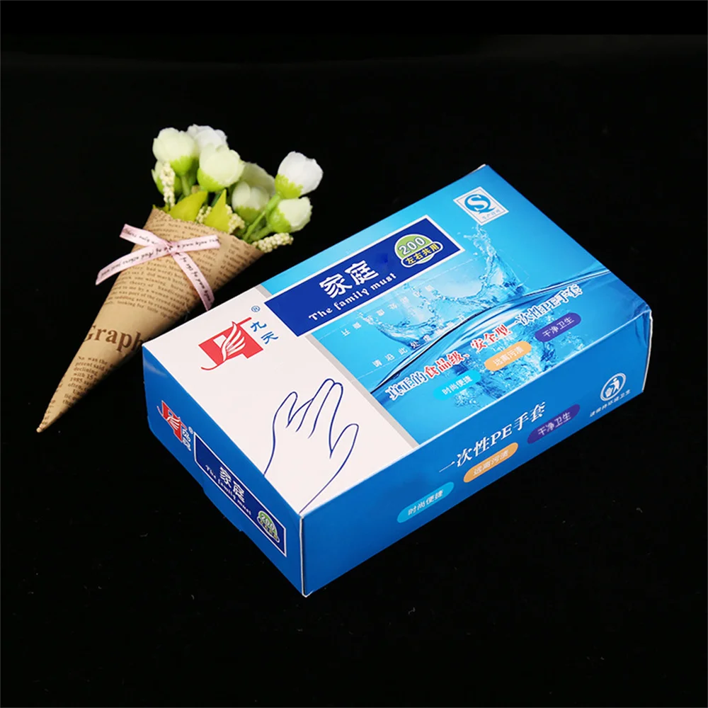 Disposable gloves Household cleaning and hygienic dishes eating crayfish film gloves barbecue Eating BBQ Kneading Noodles