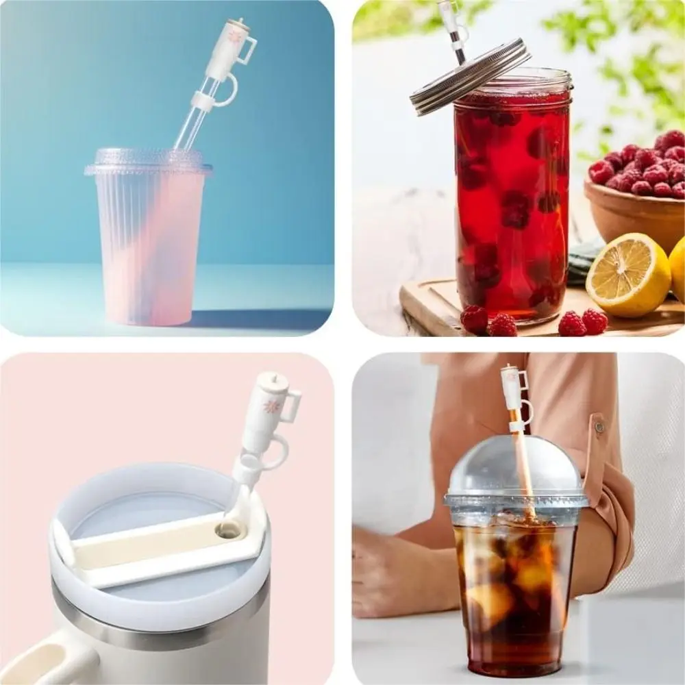 Reusable Stanley Cup Straw Topper Dust-proof Splash Proof Straw Cover Cap  Creative Cup-shaped Straw Tip Caps - AliExpress