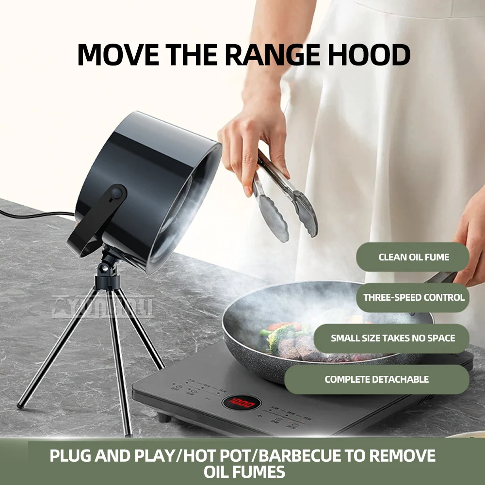

Desktop Range Hoods Portable Exhaust Fan Kitchen Hood Extractor Small Barbecue Suction Cooker Hood