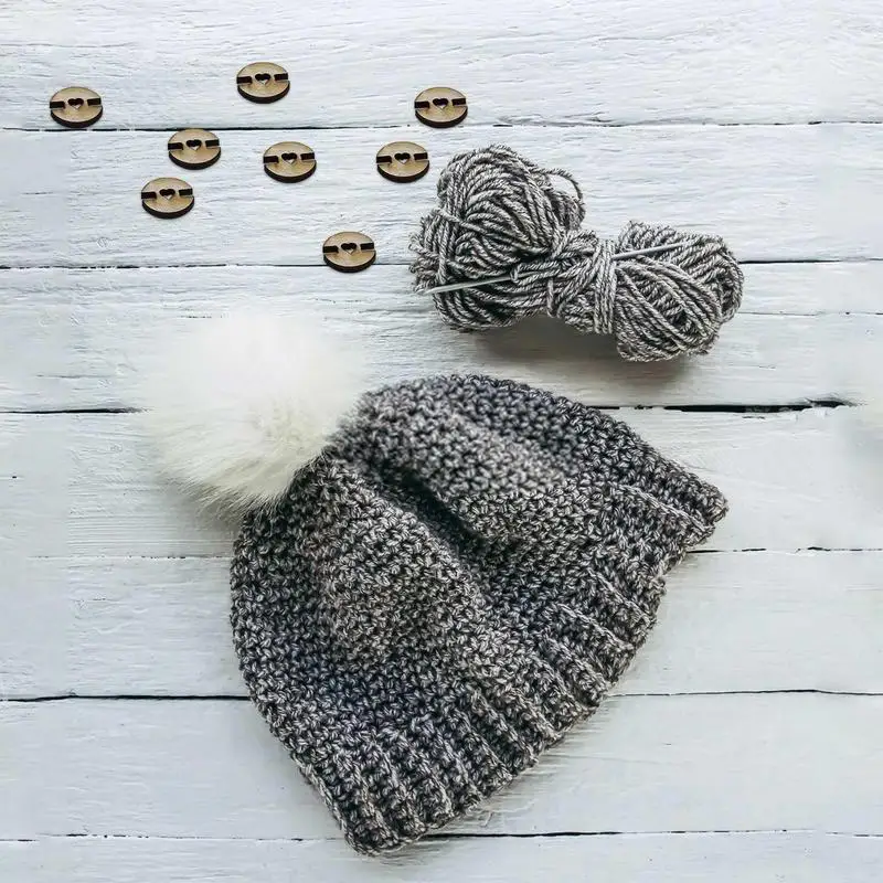 Pompom Buttons For Hats Wooden Buttons For Crafts 50pcs Pom Pom Hat Buttons For Hat Pom Pom Ball Fixing Knit Beanies Toques Hats 2
