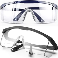 Lunettes de sécurité anti-éclaboussures, 2 pièces, lunettes de protection pour le laboratoire, lunettes de protection industrielles anti-vent et anti-poussière, lunettes de cyclisme 5