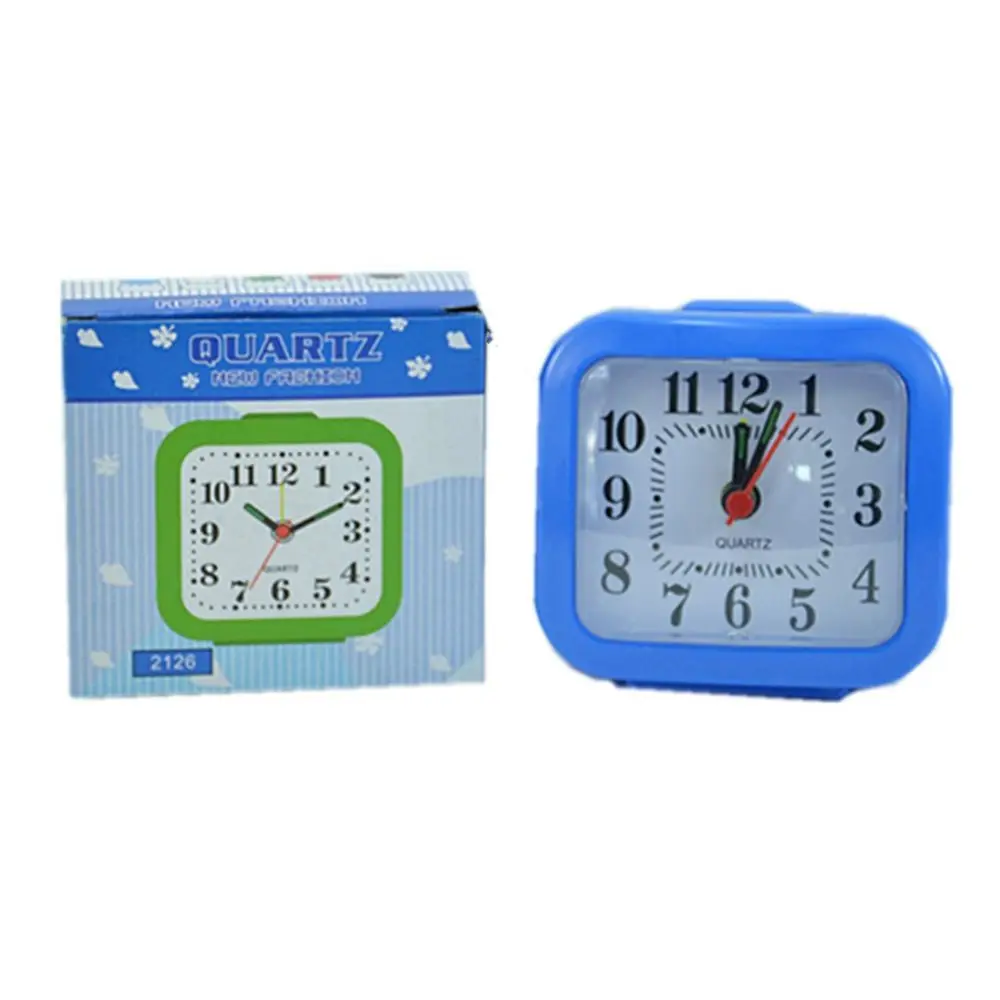 Bedside Small Silent No Tick Alarm Clock Quartz Battery Operated Wake Up Clocks Morning Alarm Clock Bedroom Desk Decoration
