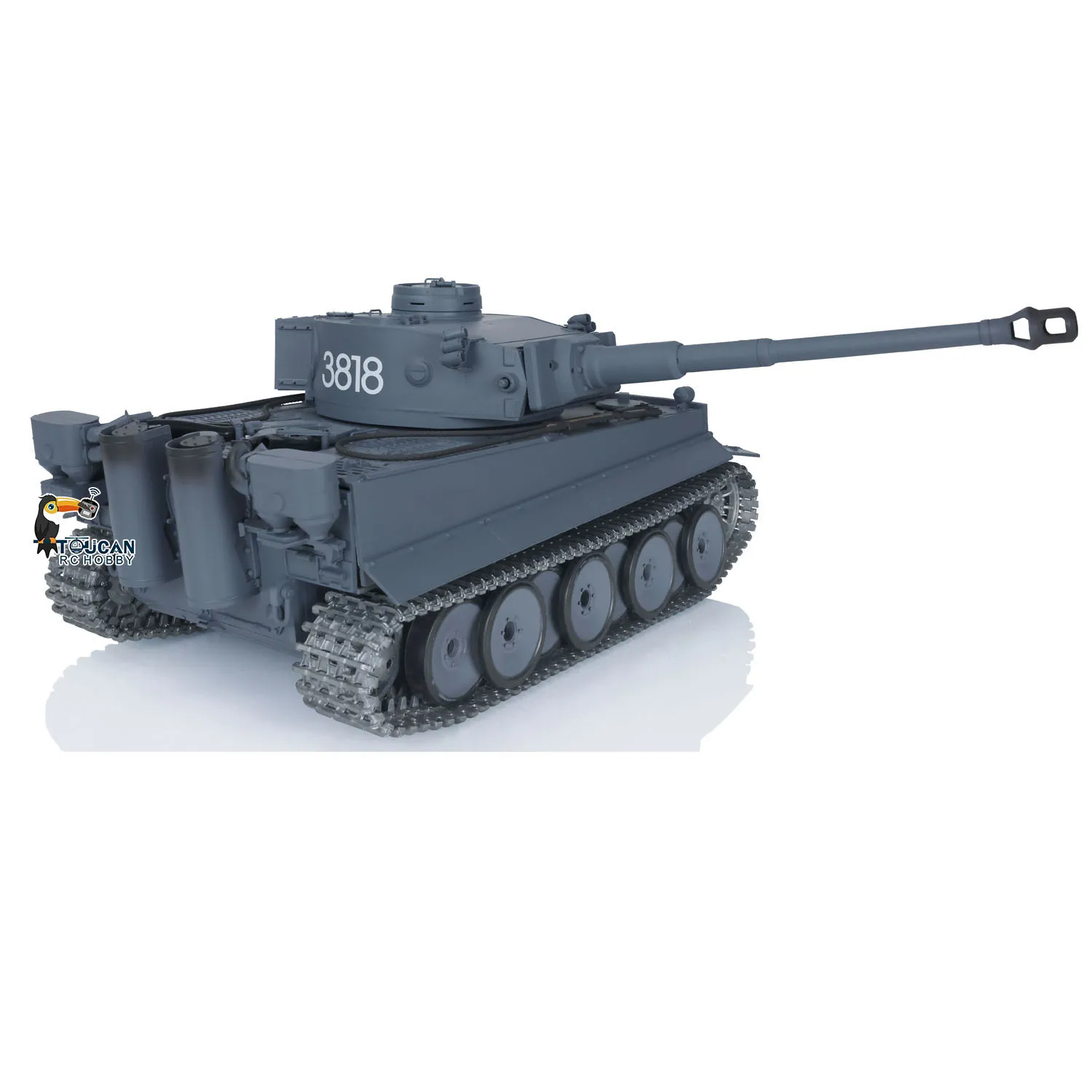 업그레이드된 1/16 헝롱 TK7.0 독일 타이거 I RTR 탱크 3818 메탈 버전 무선 조종 모델 선물 RC 장난감 TH17239