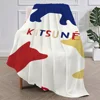 Fashion M-MaisonS K-KitsuneS Blanket Soft Plush Nap Sofa rug for Living Room Warm Office Bedroom Birthday Home Travel Kid Gifts 3
