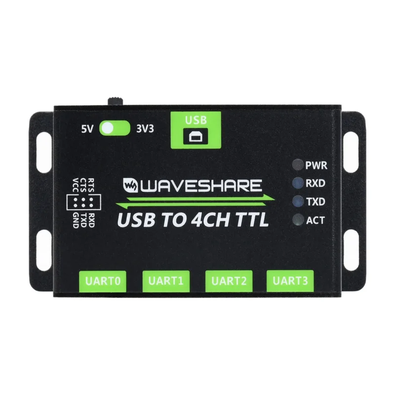 conversor-ttl-industrial-waveshare-multi-protecao-e-suporte-a-sistemas-transmissao-estavel-usb-para-4ch