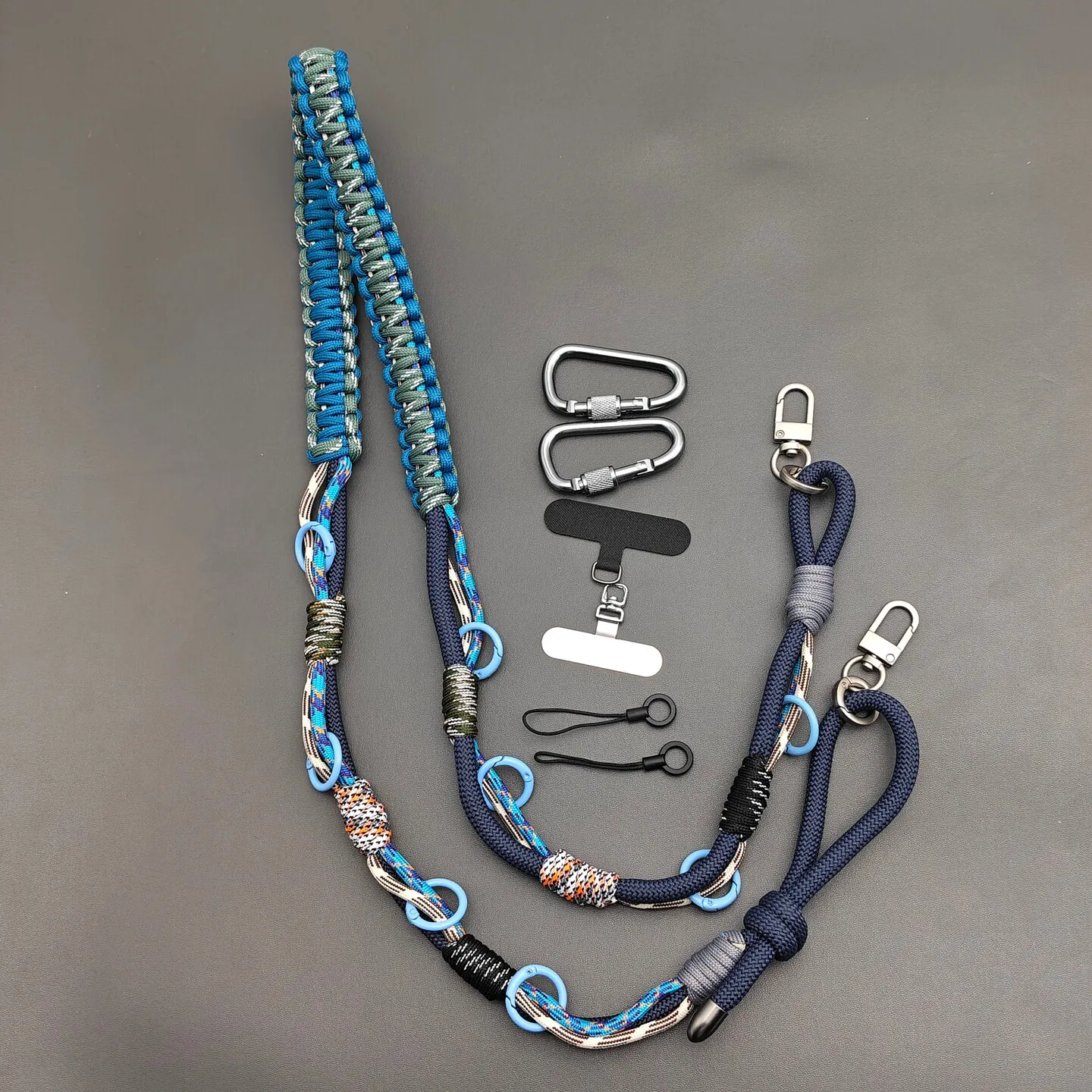 Multifunctional Hand-woven Phone Lanyard Adjustable Crossbody Strap Carabiner Decor Rope Camera Bag Replacement Shoulder Strap
