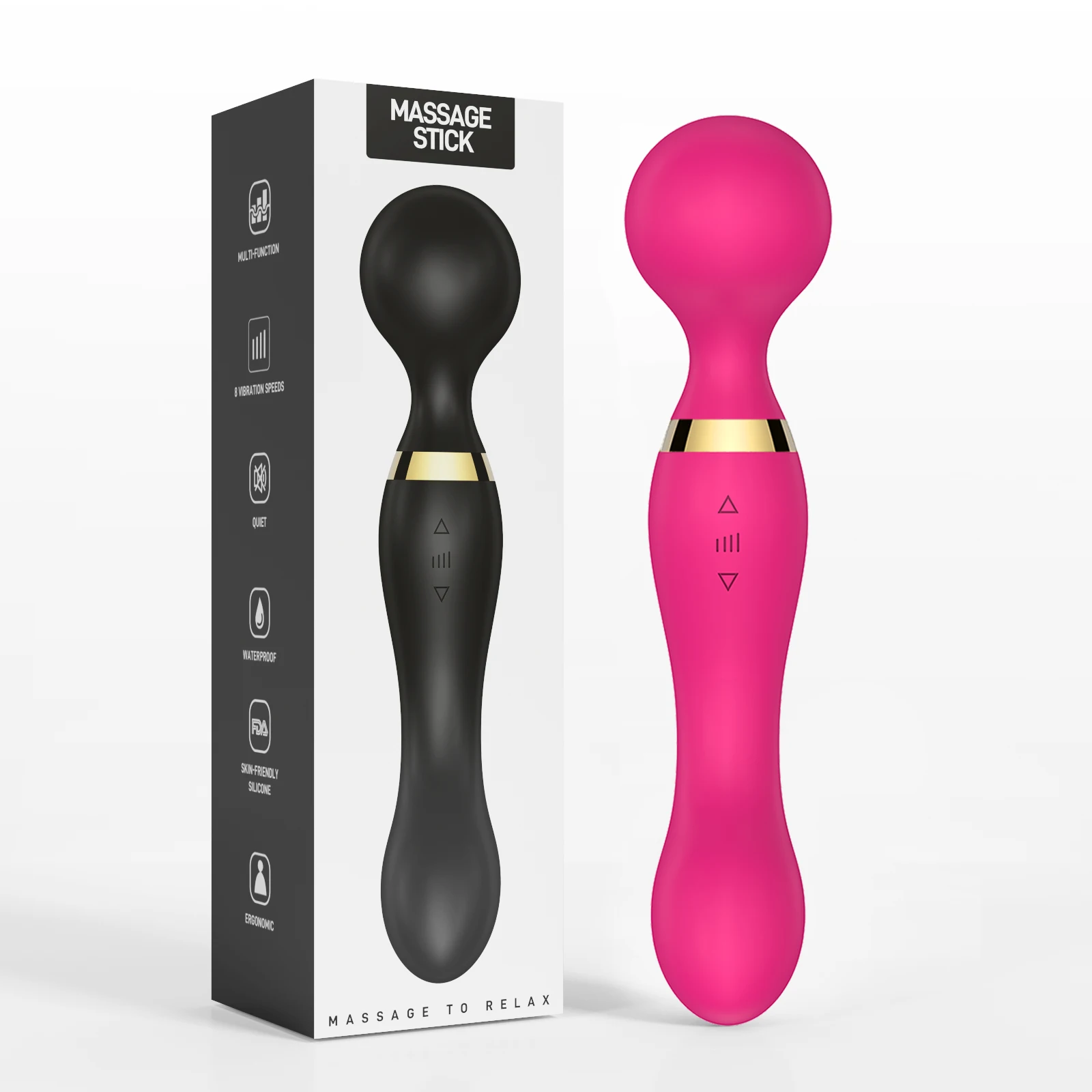 Vibrateur puissant à double tête pour femmes, masseur AV Magic Wand, stimulateur clitoridien et point G, sextoy A_voghion.com