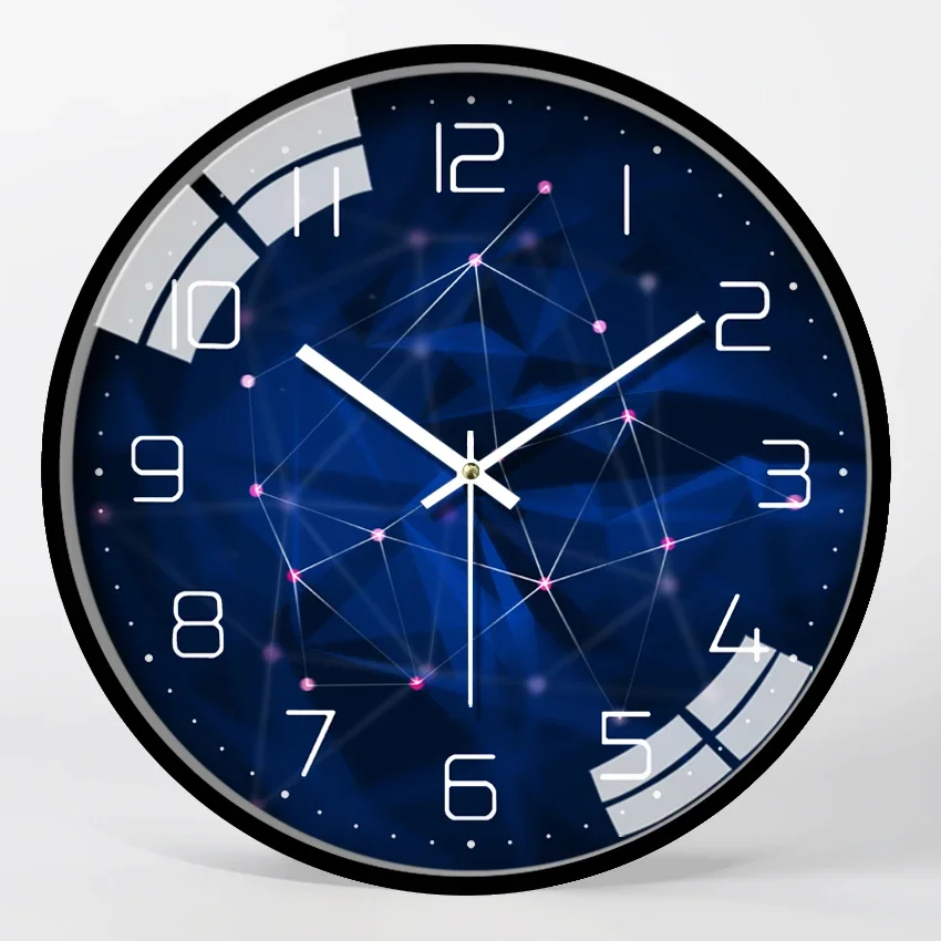 Silent Wall Clock Metal Clock Clocks Style 2  