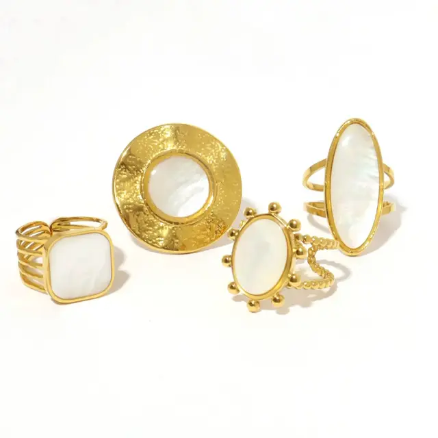 89904-a3cc26.jpg Bagues d'ouverture réglables plaquées or 18 carats en acier inoxydable pour femmes, cadeau de fête de fiançailles, bijoux de tempérament 2025
