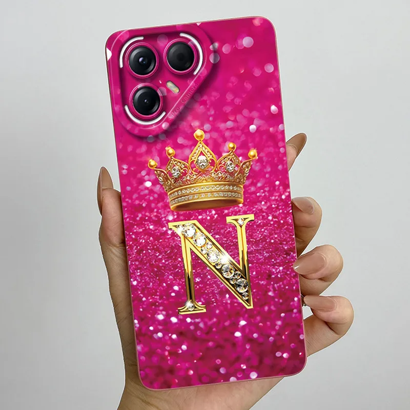 Luxury Crown Letter Silicone Soft Phone Case - Shockproof Back Cover