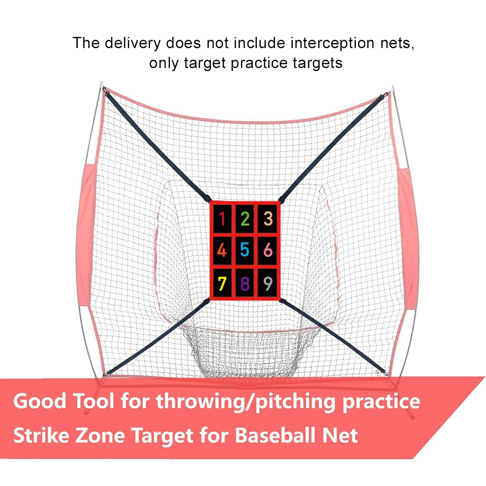 9-Section Numbered Strike Zone Trainer Adjustable Pitching Target Pitcher Accuracy Training Aids for Baseball Softball Net