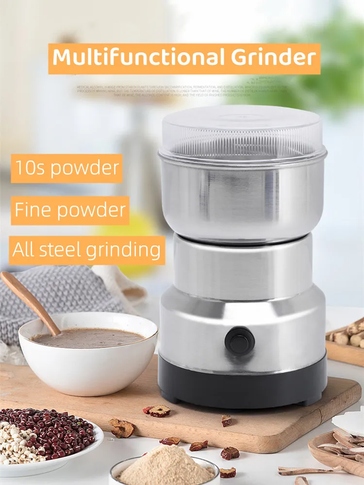 150G Electric Coffee Grinder Spice Grinder Electric Grains Mill Beans Nuts  Spices Grain Herbal Powder Mixer Dry Food Grinder - AliExpress