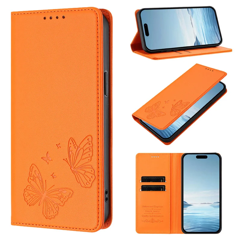 Magnetic Butterfly Leather Wallet Case Cover
