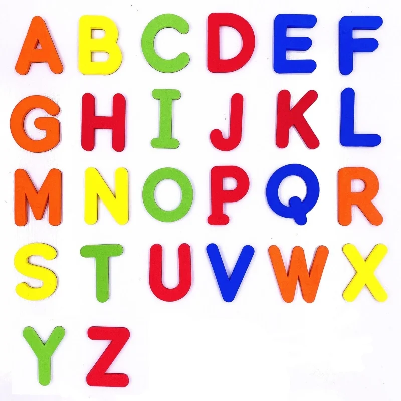 26 Uds letras magnéticas números alfabeto imanes para nevera colorido ...