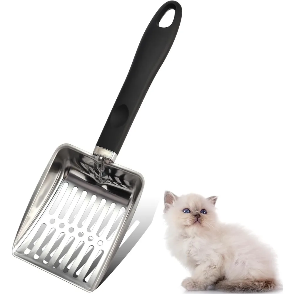 Premium Stainless Steel Cat Litter Scoop - 4.2 Inches