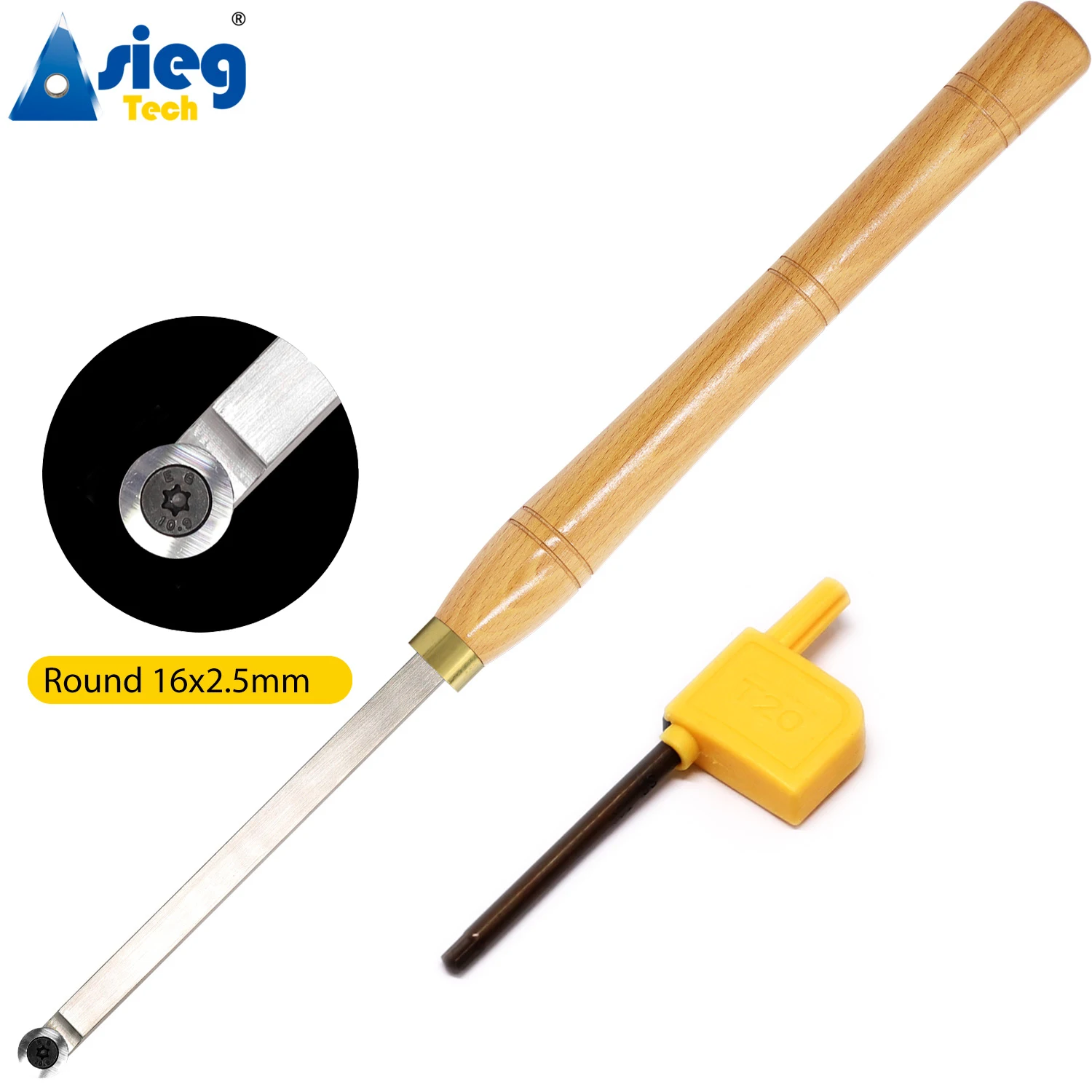 

Woodturning Tool 16mm Carbide Insert Cutter Wood Turning Lathe Chisel for Woodturning Tools Wood DIY