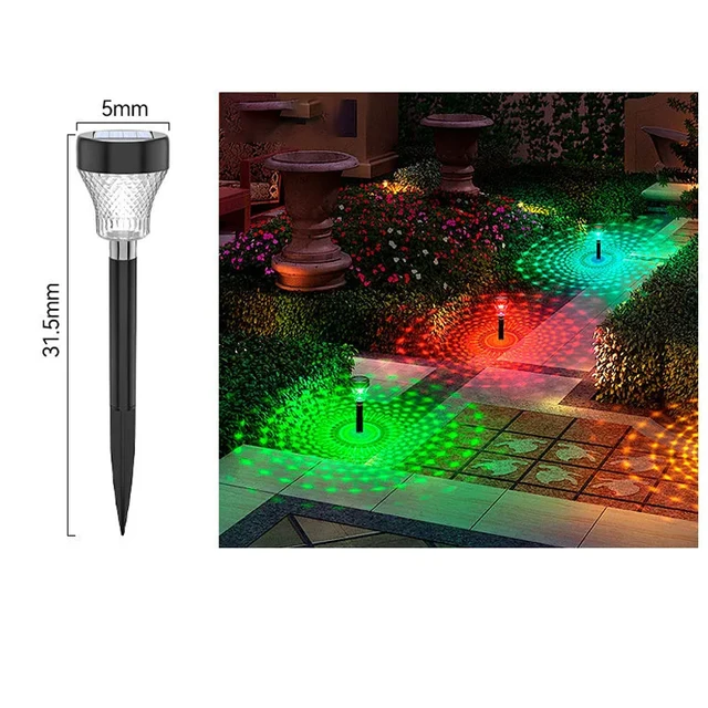 Garden Lights Solar LED Light Outdoor RGB Color Changing Solar Pathway Lawn Lamp for Garden Decor Landscape Lighting solar ground lights Solar Lamps