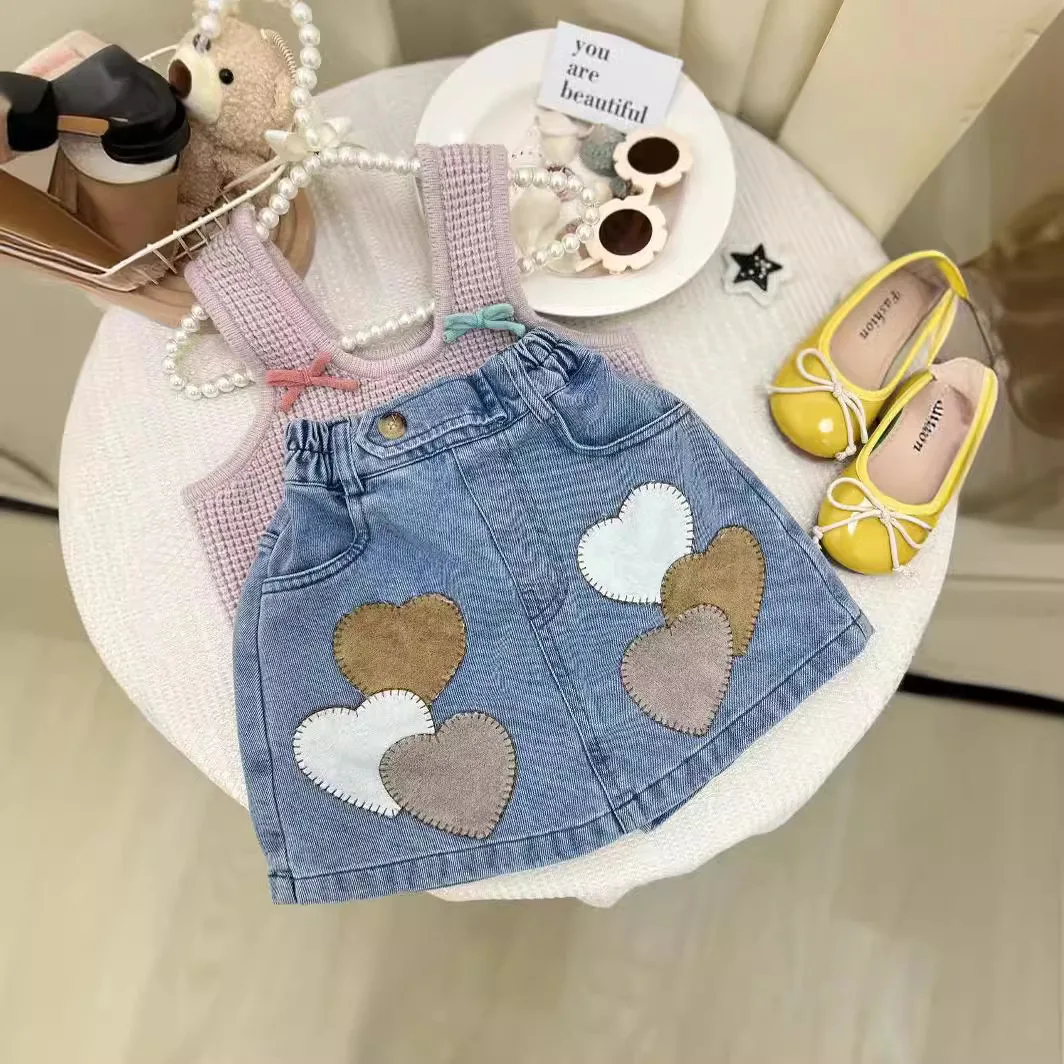 Heart Denim Dress Set 3
