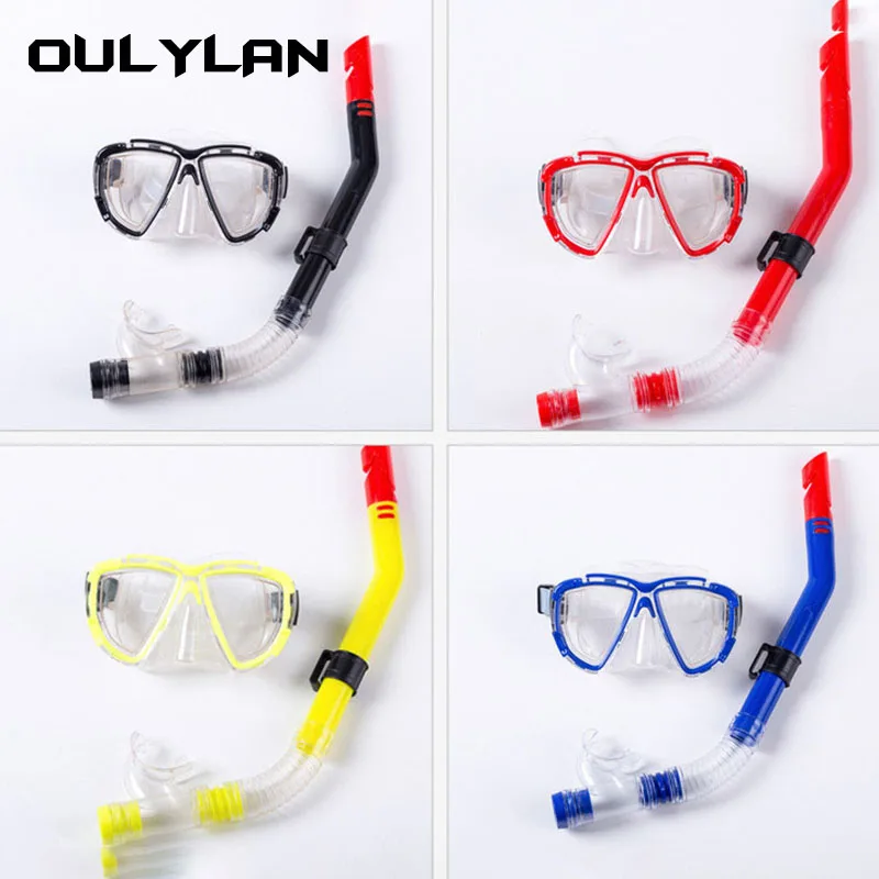 

Oulyaln Breath Tube Set Glasses for Women Men Anti-slip Diving Masks for Adults Snorkeling Swimming Water Sports Equipment