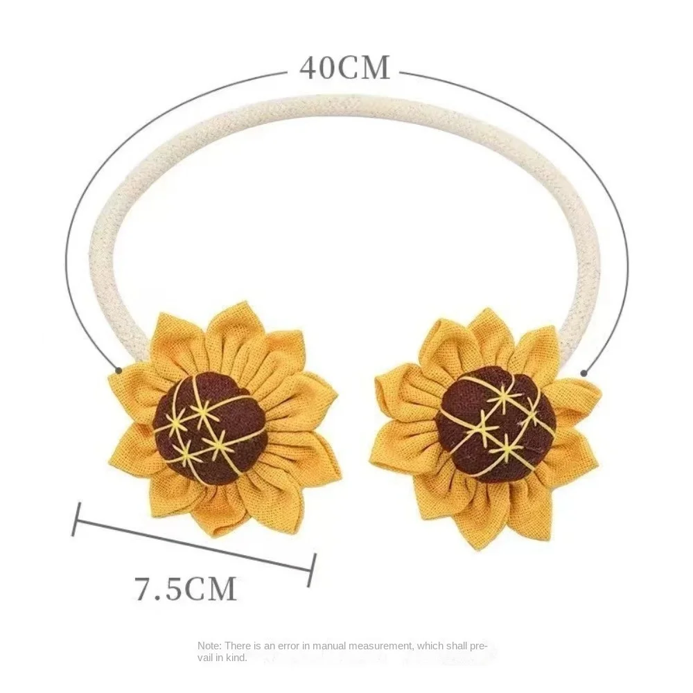 1Pcs Romantic Sunflower Curtain Tieback Twist Band Flower Shape Window Curtain Buckles Strap Rope Holders