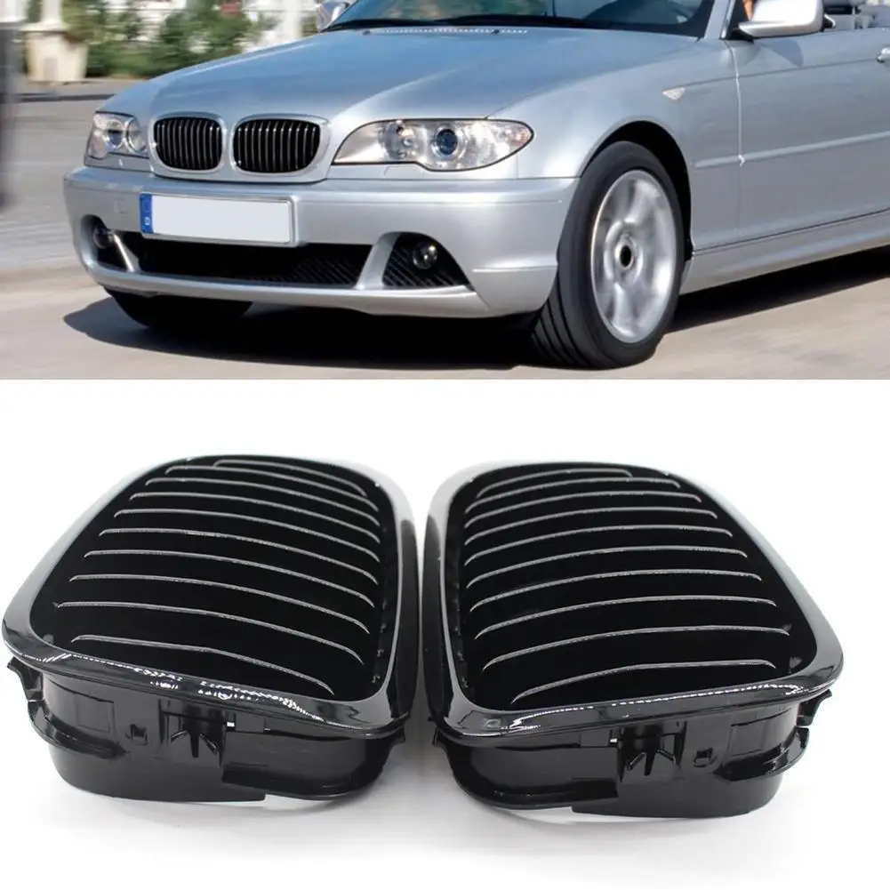 Matte Black ABS Front Kidney Grille for Car Exterior