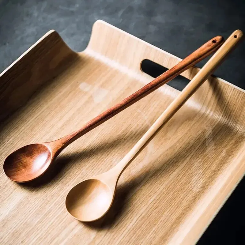 Wooden Cooking Spoon Long Wooden Stirring Spoon With Long Handle For Stirring And Cooking