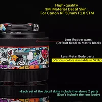 For Canon RF 50mm F1.8 STM Decal Skin Camera Lens Sticker Vinyl Wrap Anti-Scratch Film Protector Coat RF50 RF50mm 50 1.8 F/1.8 2