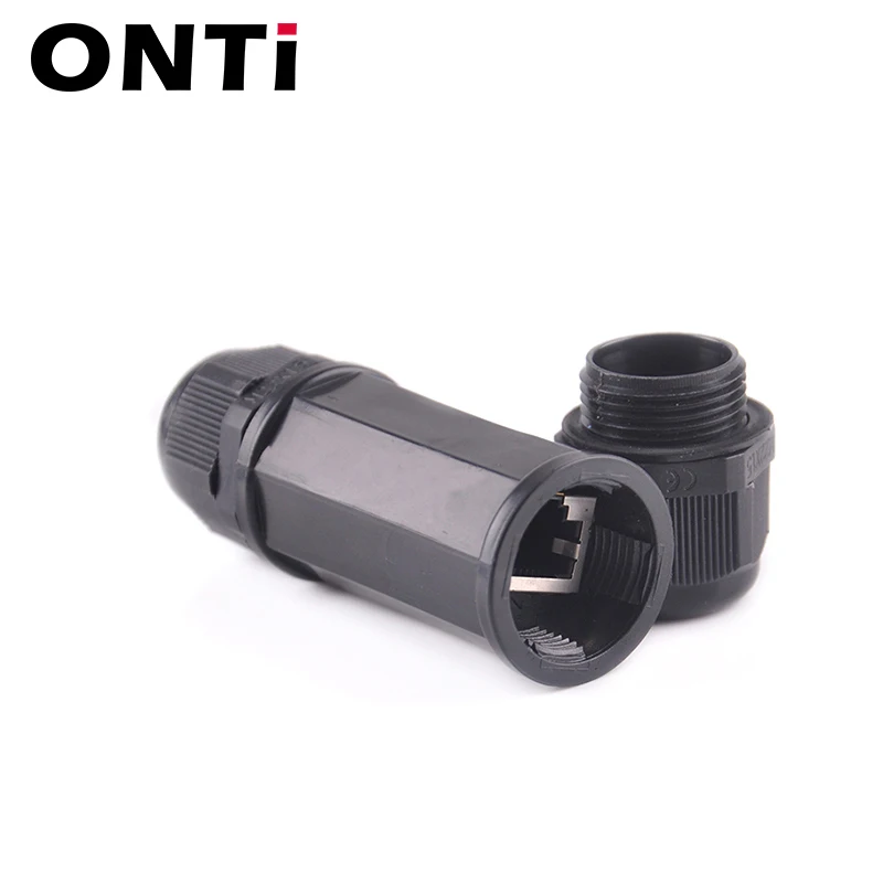 thumbnail image 2 of 5PCS M20 RJ45 Waterproof Cat5/5e 8P8C Connector IP67 Ethernet LAN Cable Connector Double Head Outdoor LAN Coupler Adapter Female To Female 2 of 10
