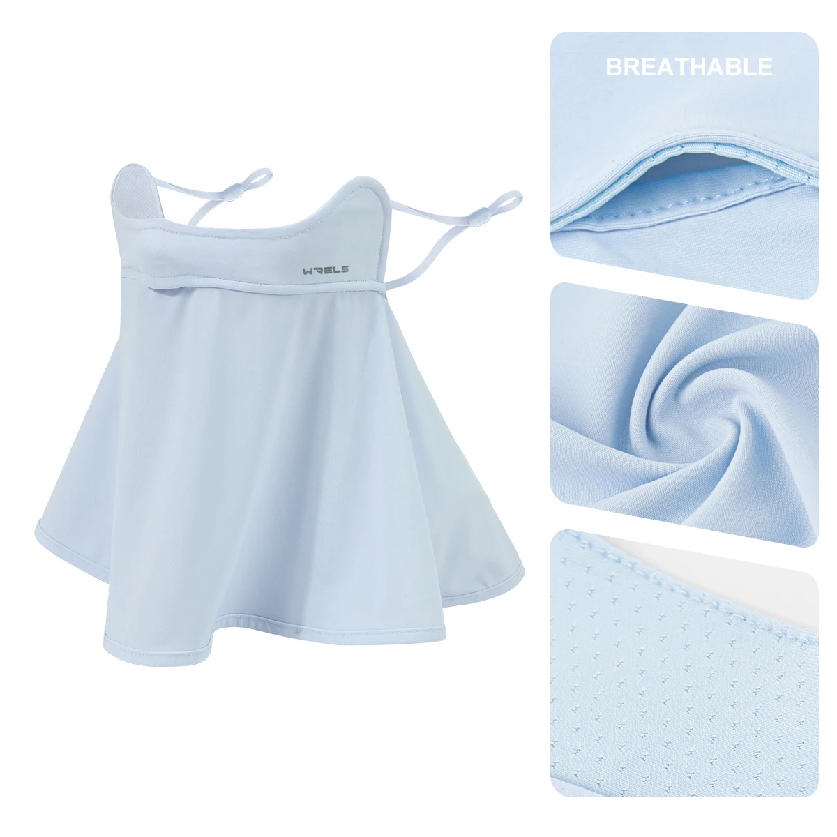 WRELS Ice Silk Cycling Mask UV Protection Breathable Neck Gaiter Face Cover Summer Outdoor Sports Men Women Running Hiking Mask