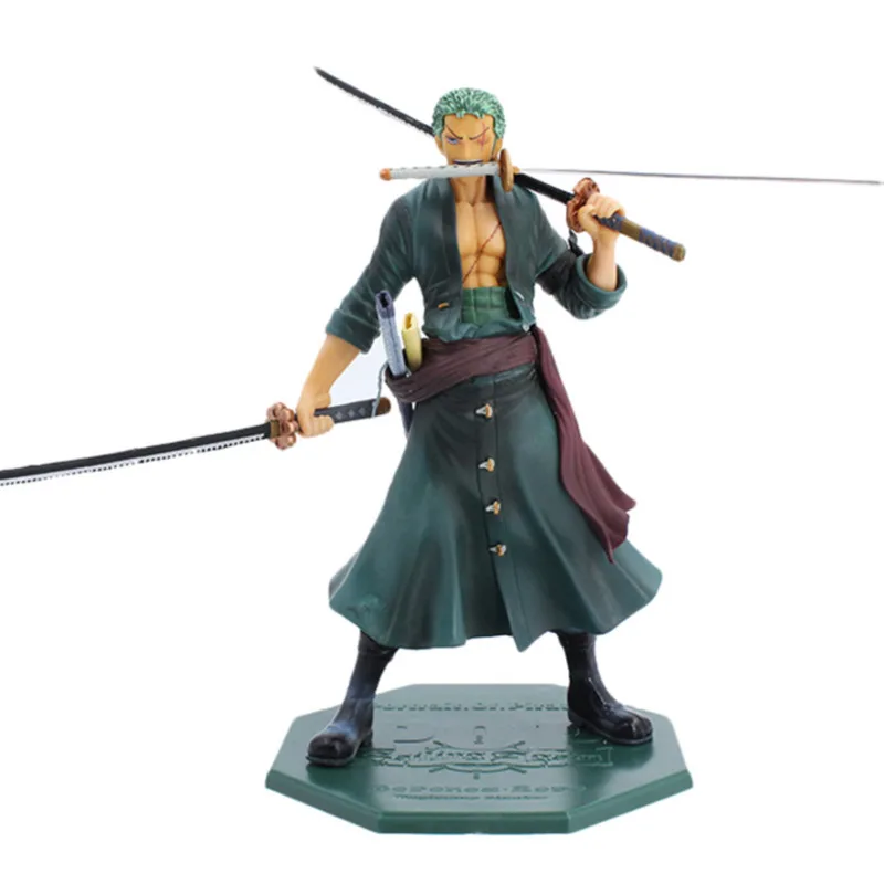 

One Piece Roronoa Zoro Santoryu Action Figure Anime Model KO Exquisite Quality Statue Figma Collection Toy Desktop Decoration