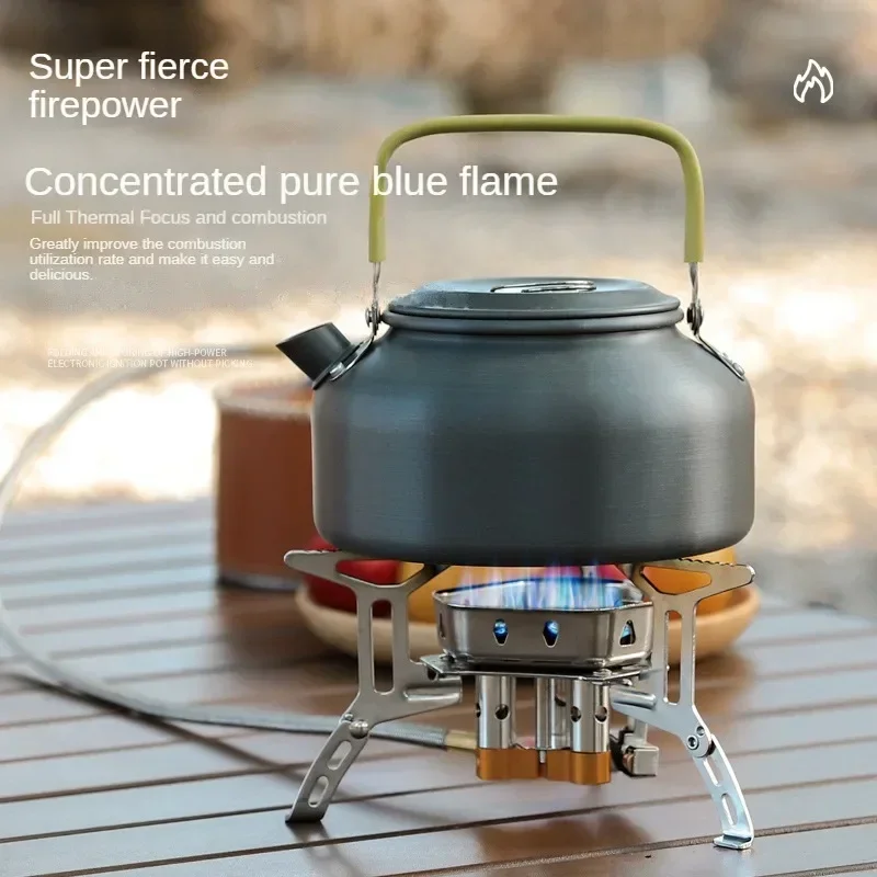 Yqhugbc Rechaud Camping, Portable 3500W Réchaud Gaz, Extérieur Brûleur Camping Stove, Avec Allumage Piézo électrique, Réchauds De Camping Avec