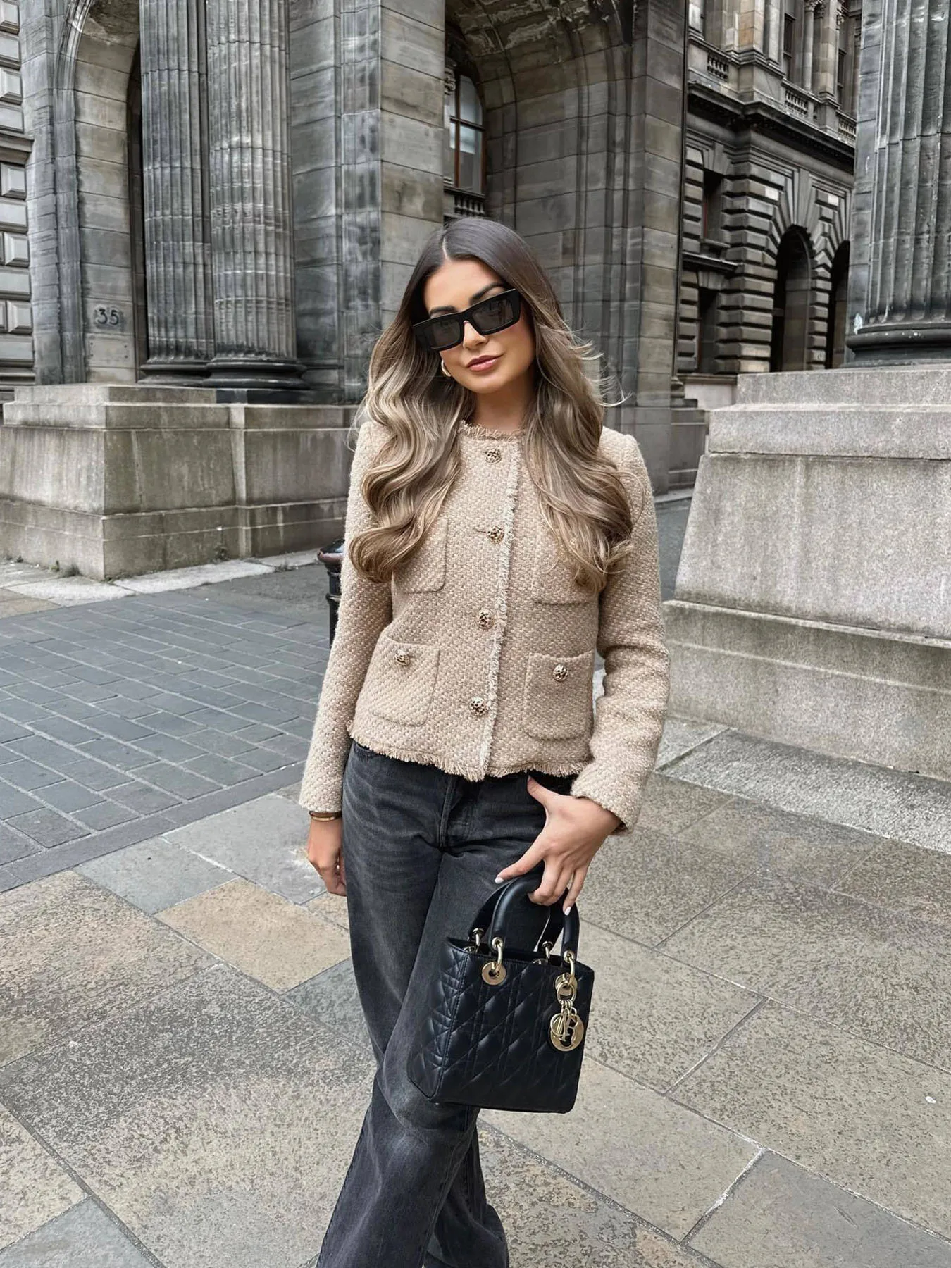 TRAF Women's Jacket Coat Tweed Cropped Jacket New in Outerwears Autumn Winter Crop jacket Woman Long Sleeve Elegant Short Coats 6