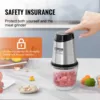 VEVOR Electric Meat Grinder with 4-Wing Stainless Steel Blades2.5 Cup Glass Bowl2 Speeds Food Grinder for Baby Food 6