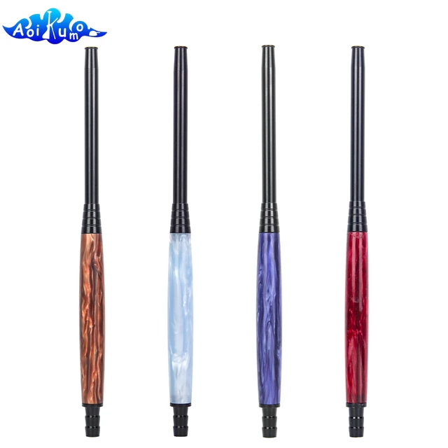 40cm Carbon Fiber Hookah Mouthpieces Stainless steel shisha Hose Handle  Nargile Chicha Cachimbas hookah Accessories - AliExpress