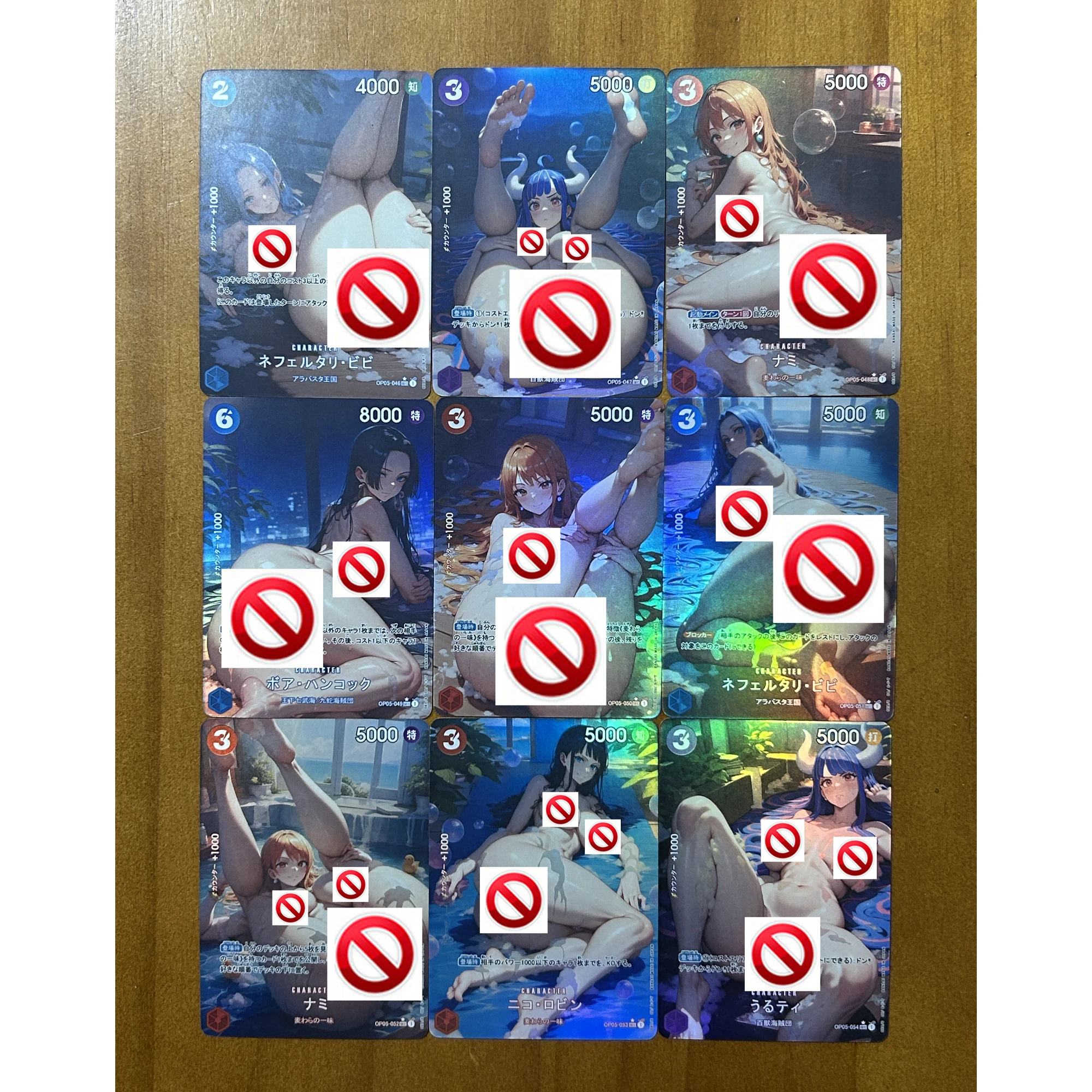 9Pcs/set Diy One Piece Hancock Nami Robin Ulti Vivi Bathing Series Flash Card OPCG Classic Game Anime Collection Cards Gift Toy