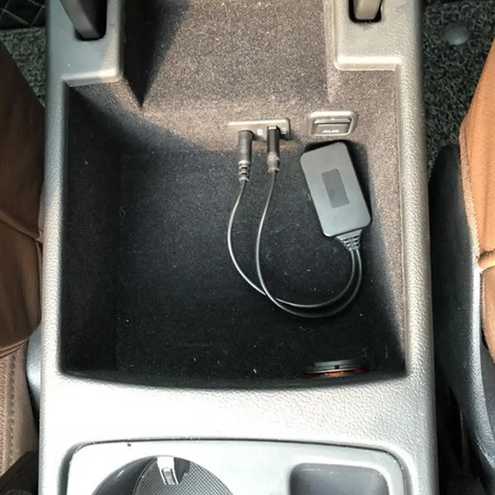 Car AUX Bluetooth Audio Cable Adapter Charger Adapter Connecting Cigarette Lighter For BMW E90 E91 E92