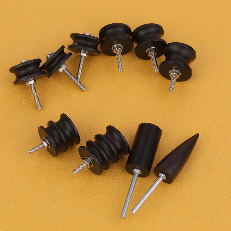 Leather Burnisher Polished Rods Leather Craft Edge Slicker Tool Electric Polished Tip Head DIY Sets 12Pcs