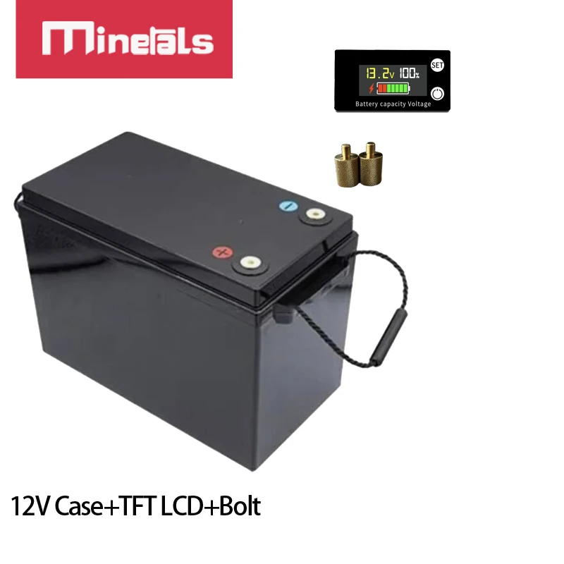12V 배터리 케이스 DIY 휴대용 배터리 상자 4S 280AH 230AH 옵션 Jikong 200A BMS 2A RV 요트 용 밸런스 TFT LCD 테이프 볼트
