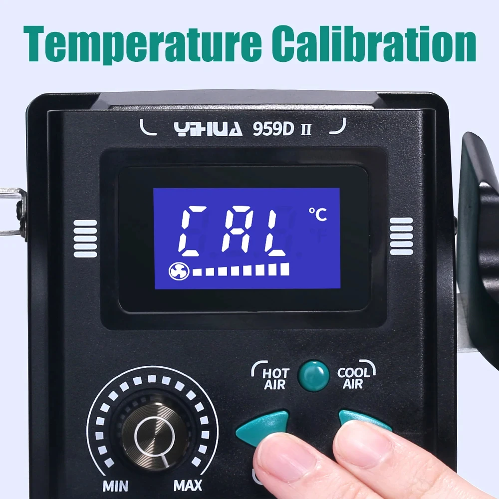 YIHUA 959D-II Soldering Station Hot Air Gun Rework Station Easy to Plug-pull Nozzles Soldering SMD BGA Rework