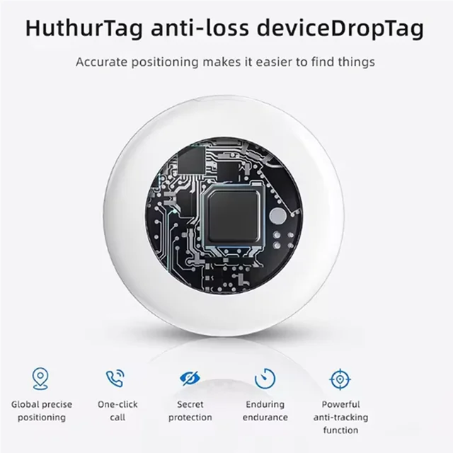 【Buy It-Now!】Smart Finder Tracker TX02 Mini GPS Key Tag IPX5 Waterproof Anti-Lost Device Realtime Locator Work 2