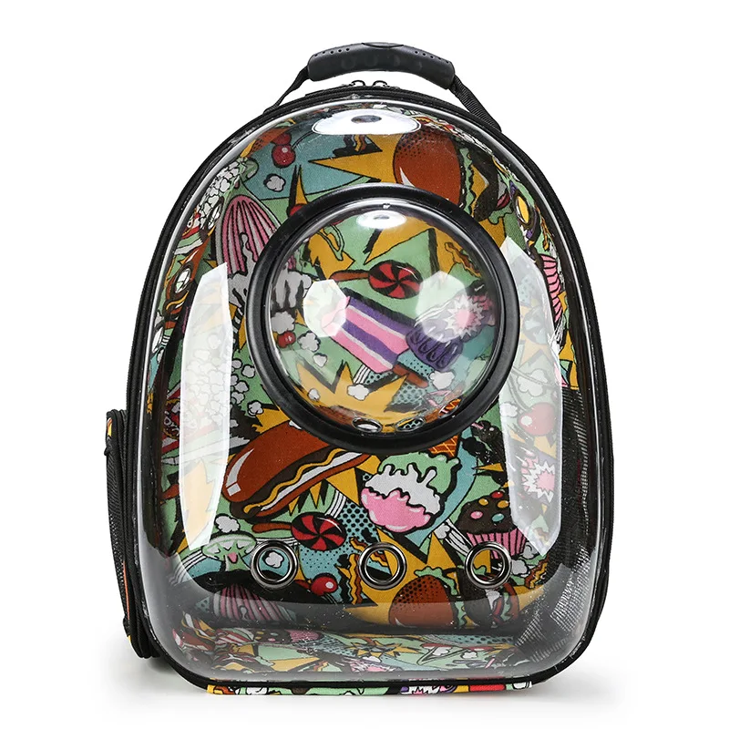 Printed Cat Bag Pet Out Bag Space Bag Portable Cabin Bag Backpack Dog Backpack Book Package Cat Supplies