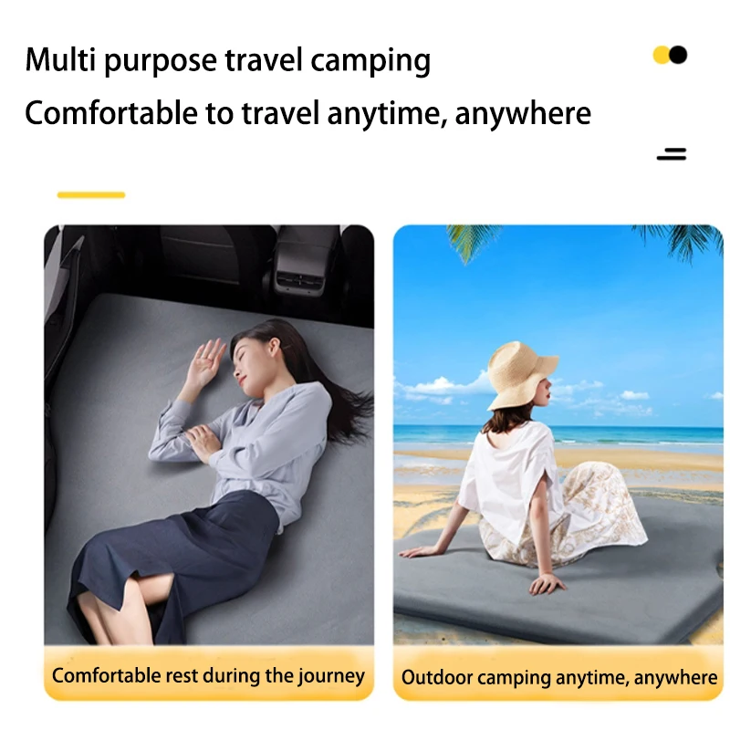 Inflatable Air Mattress Outdoor Camping Inflatable Special Suede Fabric Car Travel Bed For Tesla Model 3/Y FutCarter