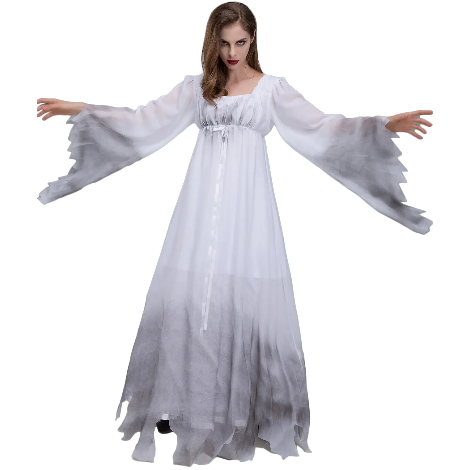 

Halloween Costumes for Women Creepy Ghost Bride Costume Scary Zombie Vampire Cosplay Costume Spooky Ghost Dresses Up