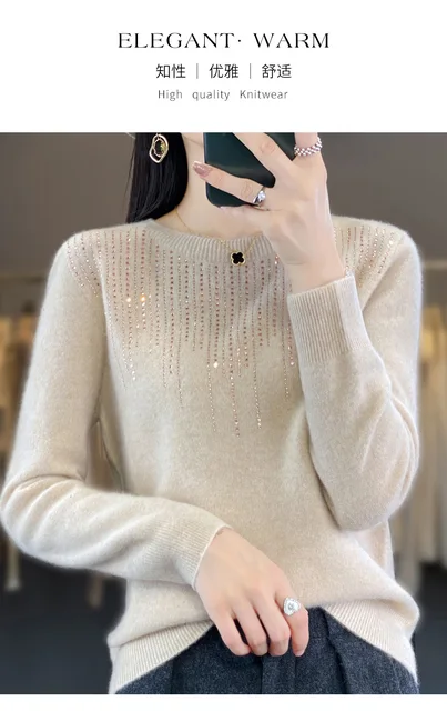 Baju Sweater wanita lengan panjang, baju hangat mode rajut longgar