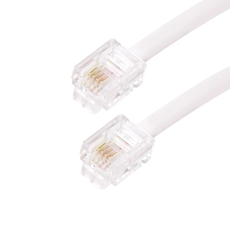 RJ11 6P4C 남성-남성 모듈형 전화 인터넷 전화 연장 케이블 커넥터 1M 2M 3M 전화 케이블