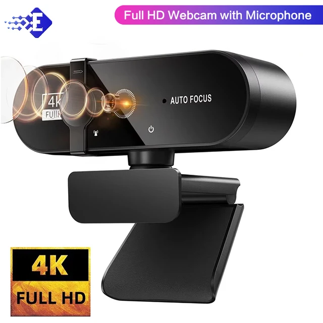 Webcams 4K USB caméra Web avec Microphone Autofocus 2K caméra PC ordinateur portable Streaming en direct 1080P Webcam pour les appels vidéo 1
