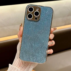 Luxury Glitter Plating Soft Bumper Bling Case with Hard Back Cover for Reno 12 5G Global (Blue)
