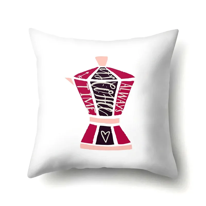 Cartoon Cushion Cover Letter Pillow Case Polyester Pillow Cover Throw Pillows for Living Room Sofa Lumbar Pillow Square 45x45cm 3
